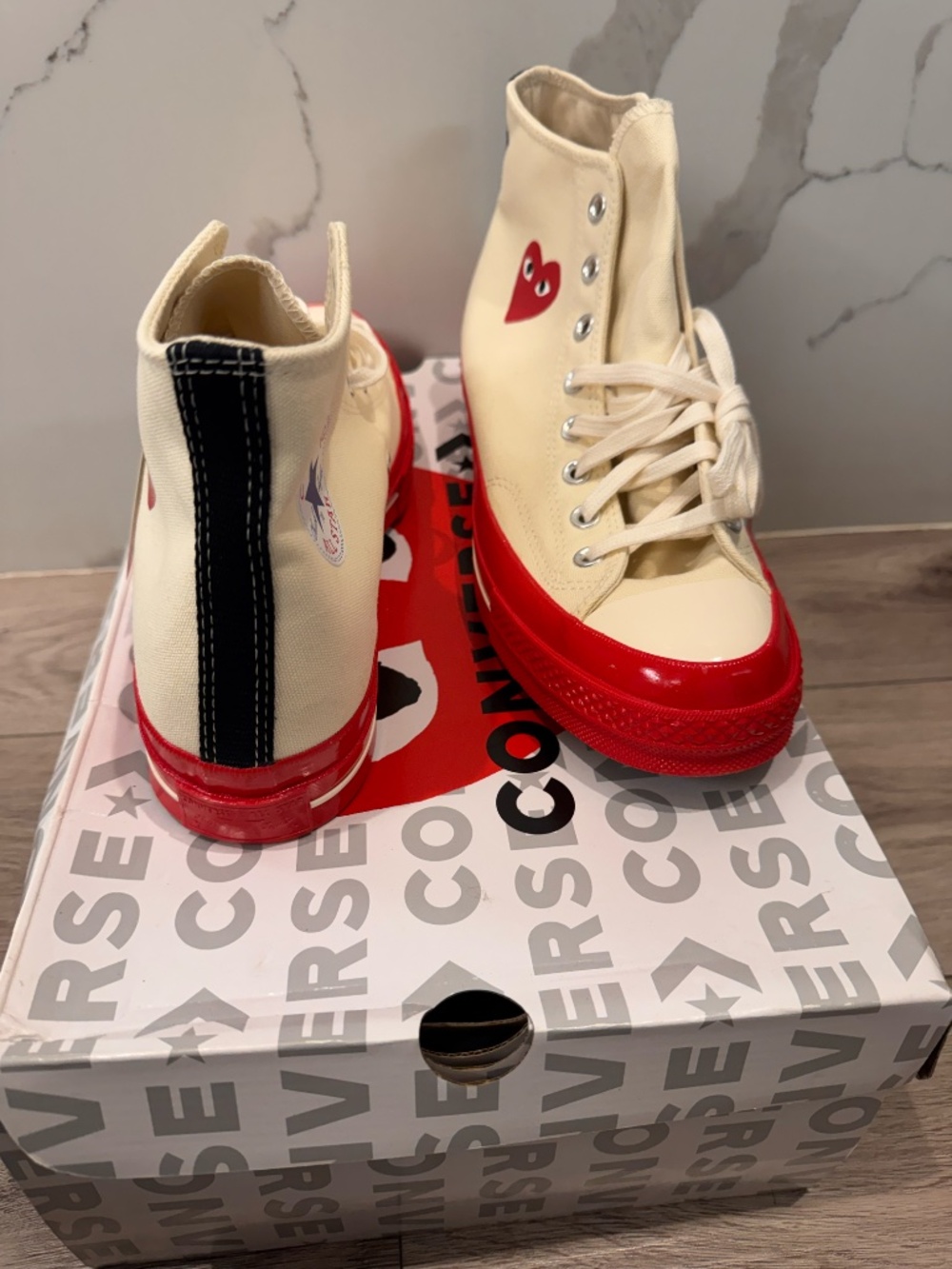 Comme des Garçons Play x Converse Chuck 70 High 'Pristine Red' - Picture 4 of 7